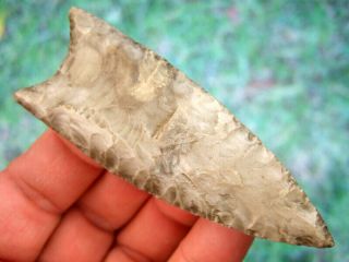 Fine 3 5/8 inch Kentucky Redstone Clovis Point with Arrowheads Artifacts 5