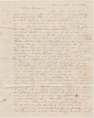 1847 Boston Ma Letter - Great Anti Mexican War Content - Slaveholders War