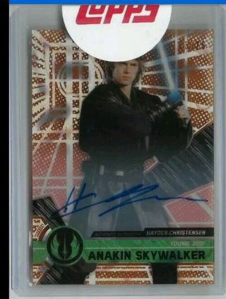 Topps Star Wars High Tek Hayden Christensen Anakin Autograph Card 03/25