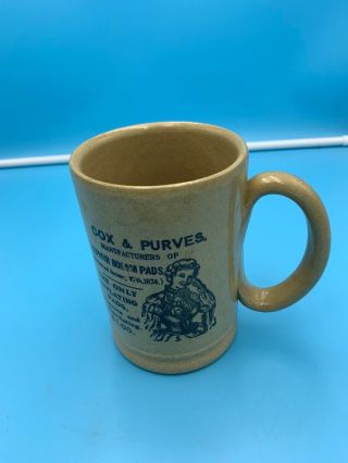 Vintage Moria Pottery Cox & Purves Bosom Pads Coffee Mug 6 " Tall