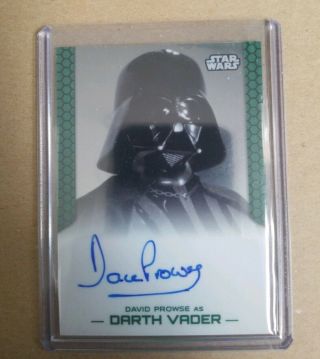 David Prowse Darth Vader 2015 Topps Star Wars Chrome Perspectives Autograph Auto