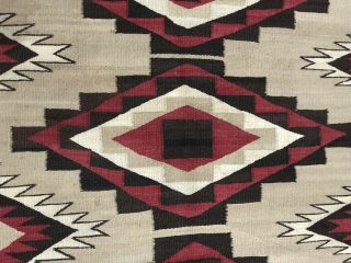 Fine Old Navajo Southwestern Weaving Textile Rug 61.  5” X 41.  5” 6