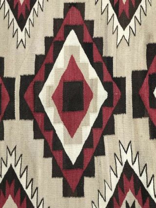 Fine Old Navajo Southwestern Weaving Textile Rug 61.  5” X 41.  5” 7