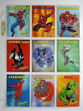 1997 Fleer Spider - Man.  99 Complete 50 Card Set Htf