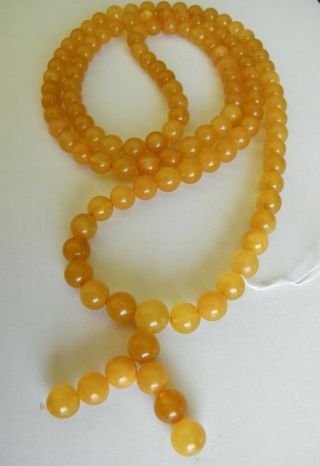 Buddhist Rosary Mila Mala Baltic Amber 108 Prayer Beads 9,  6 Mm 60,  64g