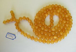 Buddhist Rosary Mila Mala Baltic Amber 108 Prayer Beads 9,  3 Mm 55,  62g