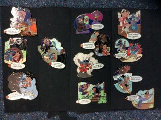 Disney Story Of Lilo & Stitch - - All 12 Pins Compete Le100 Set