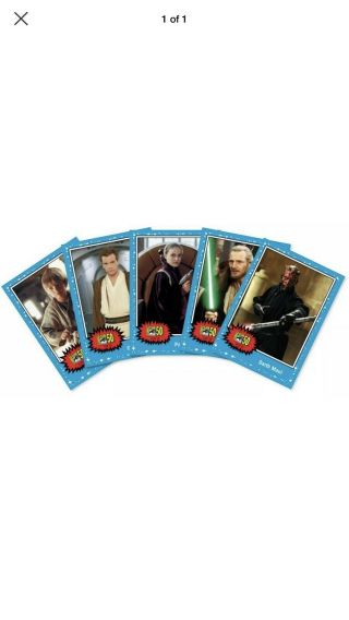 2019 Sdcc Comic Con Exclusive Topps Star Wars 5 Card Set /100 Darth Maul In Hand