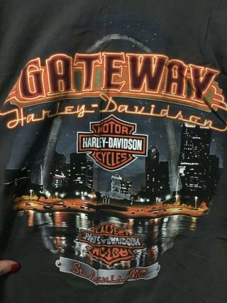 St.  Louis,  Mo Gateway Harley Davidson Dealership T - Shirts Size L