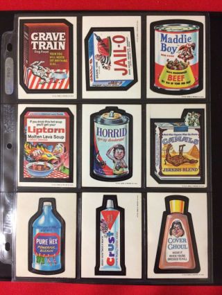 1973 Topps Wacky Packages 1st Series Complete White Back Set