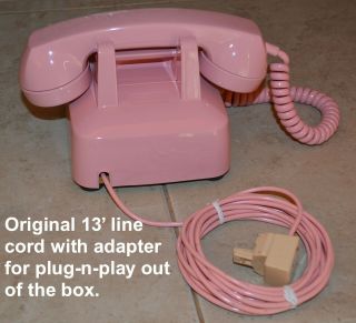 1970 ' s PINK Rotary Telephone - Restored Western Electric Plastics - Plug - n - Play 3