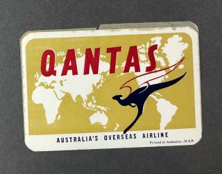 Qantas Vintage Luggage Baggage Label Sticker Australia