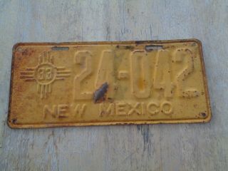 1933 Mexico License Plate 14 - 042