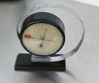 Vintage Rare Middlebury Art Deco Thermometer Barometer
