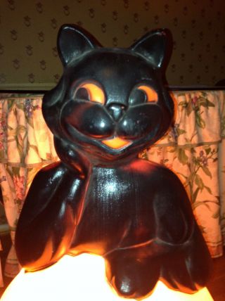 1993 Halloween Black Cat & Pumpkin Outdoor Empire Tarboro Inc.  Blow Mold Rare