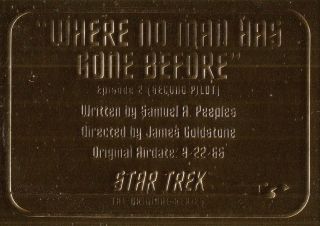 Star Trek The Series 1 U Pick Single Gold Plaque Insert Cards G1,  Etc