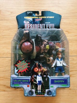 Resident Evil 2 Platinum William Birkin & Sherry Action Figure Toy Biz Nib