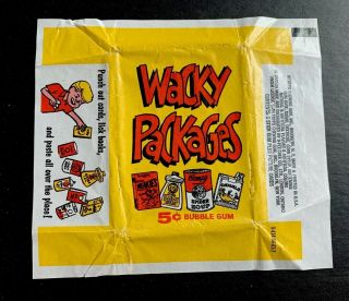 1967 Topps Wacky Packages Die Cut Yellow Wrapper