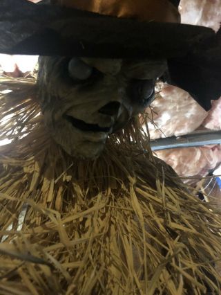 Spirit Halloween Harvester Scarecrow Animated Halloween Prop.  W/ Foot Step