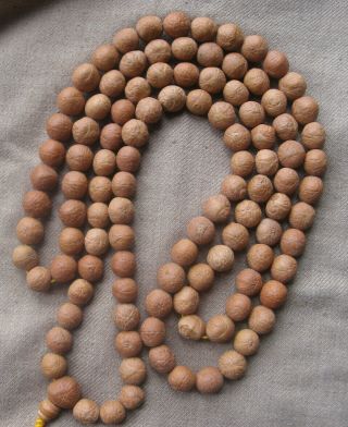 15 Mm 108 Beads 3 Eye Natural Bodhi Seed Tibetan Buddist Mala,  Nepal