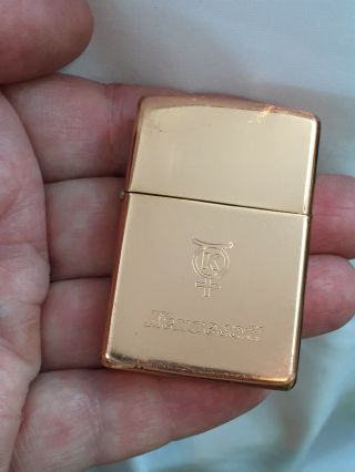1966 Solid Copper Zippo Lighter Advertising KENNECOTT Copper - Hard To Find 12