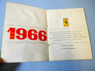 1966 FERRARI SEFAC ORGANIZZAZIONE DI VENDITA E DI ASSISTENZA SALES & ASSISTANCE 3