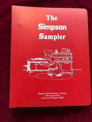 Vtg Simpson Paper Company Plainwell Michigan Cookbook Community Recipe Buckeyes