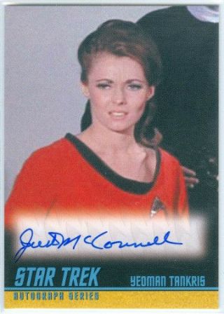 Judith Mcconnell " Yeoman Tankris Autograph Card A243 " Star Trek Tos Remastered