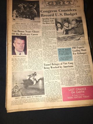 Grit Americas Family Newspaper,  April 16,  1967.  Vietnam War Coverage.