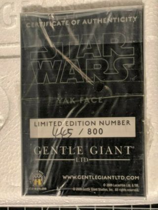 Star Wars Gentle Giant Yak Face Premier Guild Deluxe Mini Bust Holiday 2009 9