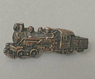 Vtg Hoovers Heisler 462 Erir Pa Train Locomotive Steam Engine Pin - Back Lapel
