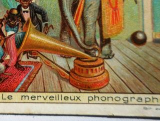 Stollwerck Phonograph Chocolate Record Advertising Trading Card Liebig Eureka