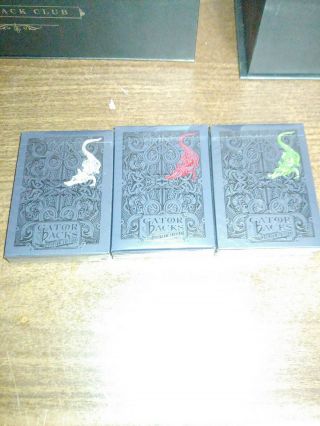 Red,  Green,  Black Gatorbacks Playing Cards By David Blaine Set