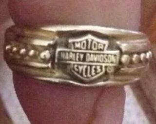 Official Harley Davidson Toe Ring In 10k Yellow Gold - Adjusts 2.  4 Grams
