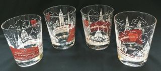 Set Of 4 Pennsylvania Railroad Prr 4902 Vintage Glasses Tumblers Libbey Glass