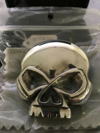 Harley Davidson Limited Skull Belt Buckle.  925 Sterling Silver N.  I.  B.  97728 - 06v