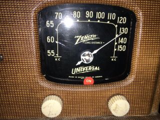 1940 Zenith Wave Magnet Portableradio Model 5g500 Long Distance
