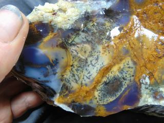 Amethyst Sage Agate Lapidary Rough Piece 14.  80 Lbs