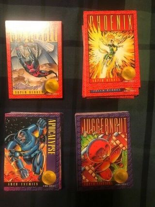Complete 100 Card Base Set 1993 X - Men Series Ii Marvel Trading Cards Avengers