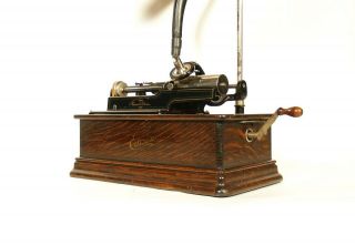 Near,  All - 1910 Edison Home Phonograph w/Cygnet Horn 2 & 4 Minute 2