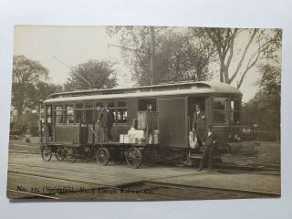 1907 - 14 Rppc Trolley Postcard Electric Railway Co Springfield Vermont Vt No Res