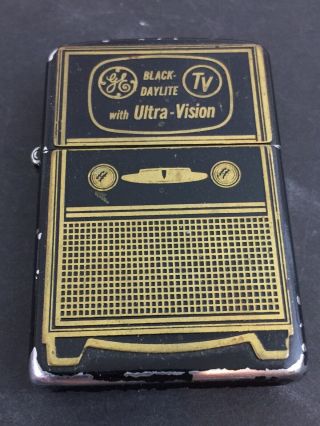 1948 - 49 Zippo Lighter - GE Black Daylight With Ultra - Vision Television - WoW 4