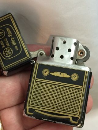 1948 - 49 Zippo Lighter - GE Black Daylight With Ultra - Vision Television - WoW 6