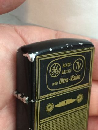 1948 - 49 Zippo Lighter - GE Black Daylight With Ultra - Vision Television - WoW 9