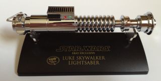 Sw - 309 Star Wars Lightsaber.  45 Master Replicas Luke Skywalker Chrome Ebay