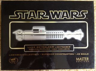 SW - 309 Star Wars Lightsaber.  45 Master Replicas Luke Skywalker Chrome eBay 2