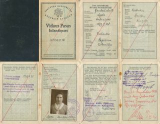 Lithuania - Memel 1932,  Scarce Internal Passport, .  A822