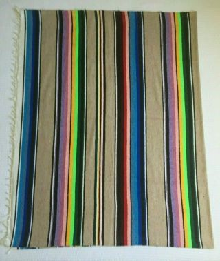 Striped Mexican Serape,  cheerful colors - blanket,  bedspread,  throw,  or rug 4