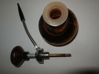 Vintage Hookah Amber Glass Water Pipe Bong 5 1/2 