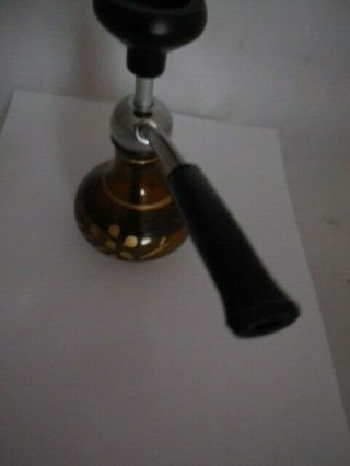 Vintage Hookah Amber Glass Water Pipe Bong 5 1/2 